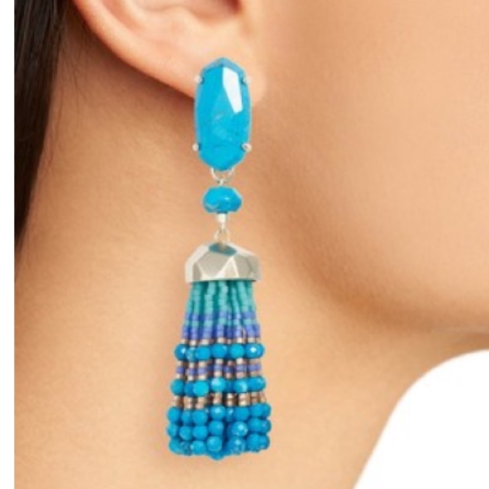 KENDRA SCOTT Dove Tassel Earrings.